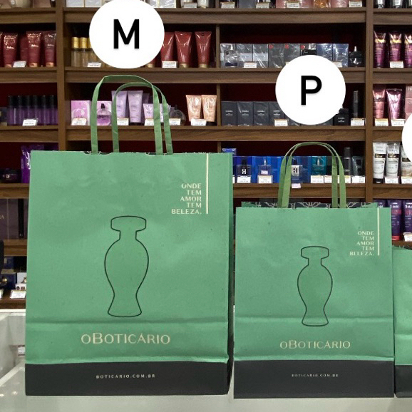 Sacola O Boticario tamanho *P* (10 UNIDADES)