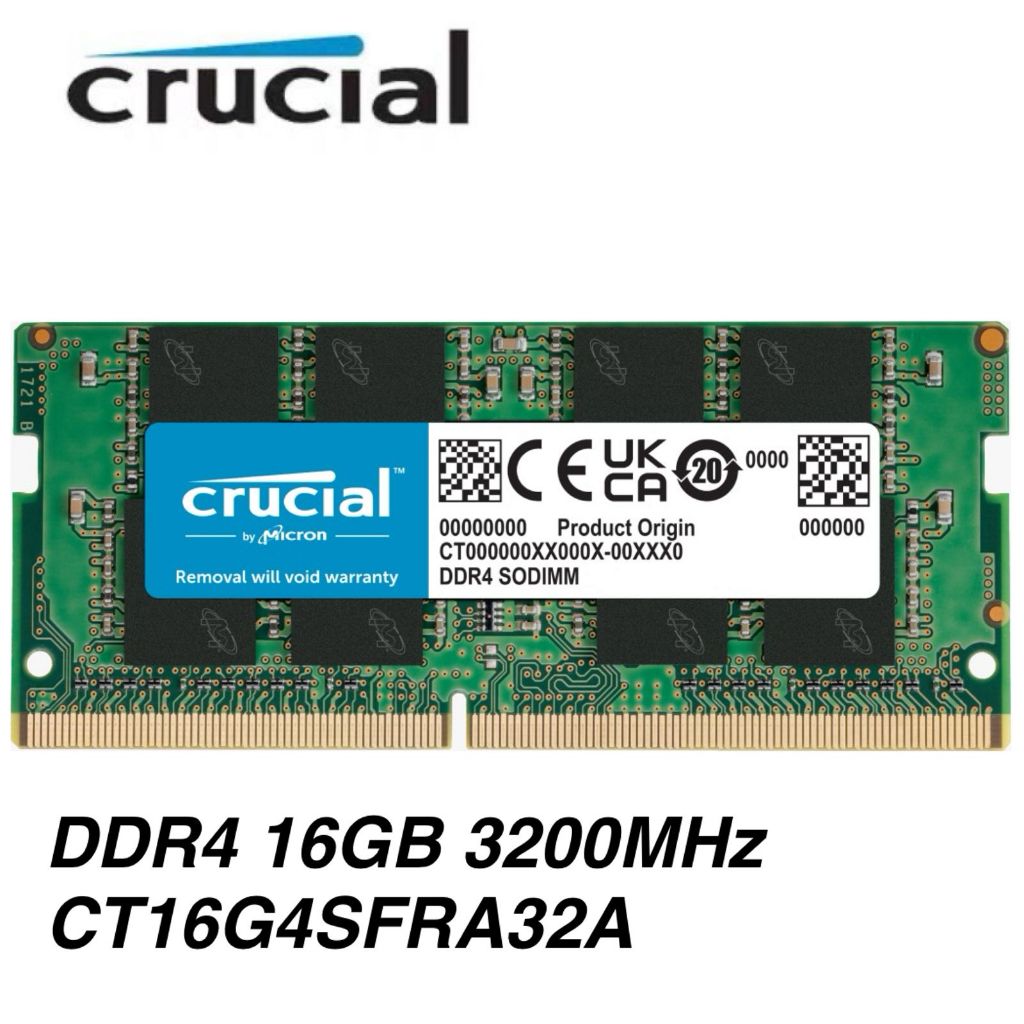 Memória RAM Crucial 16GB DDR4 3200MHz SODIMM para