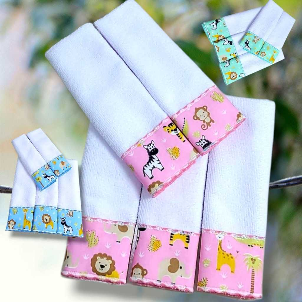 Toalhinhas de Boca e Ombro Kit Maternidade Tecido 