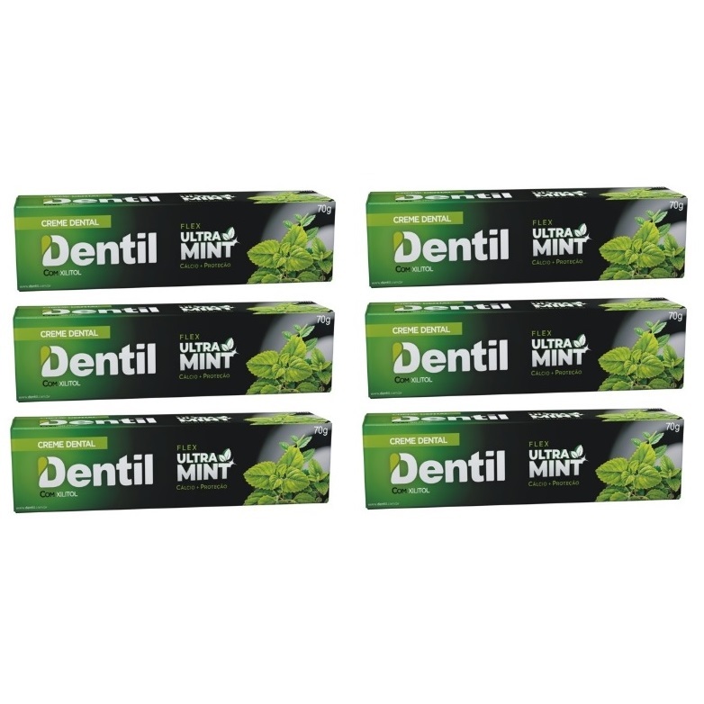 Kit c/ 6 Creme Dental Ultra Mint Refrescante Sem F