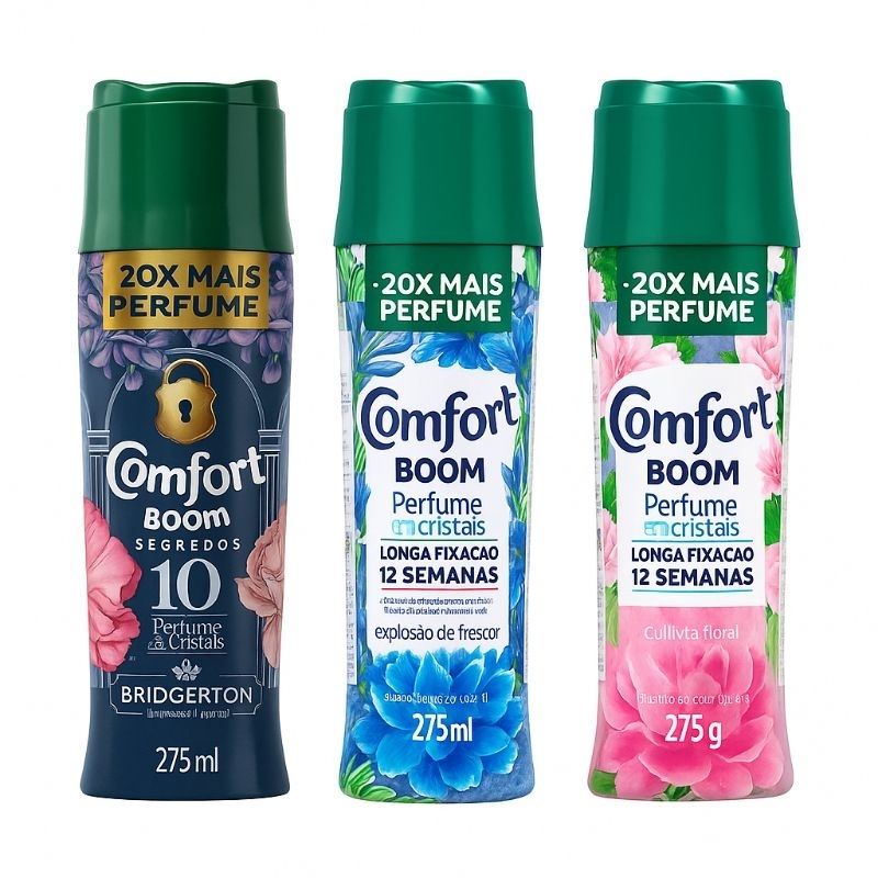 Comfort Boom Amaciante 20x mais perfume em suas ro