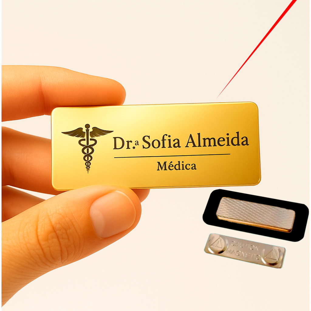 Broche Crachá Personalizado Acrílico Magnético 