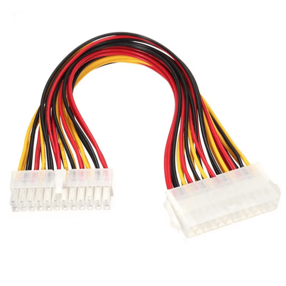 Cabo Extensor ATX 24 Pinos macho e femea RGB 30cm 