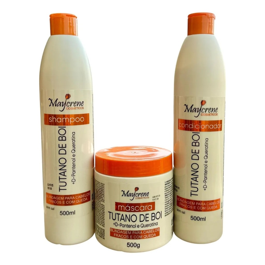 Kit Tutano de Boi Maycrene | Blindagem Capilar con