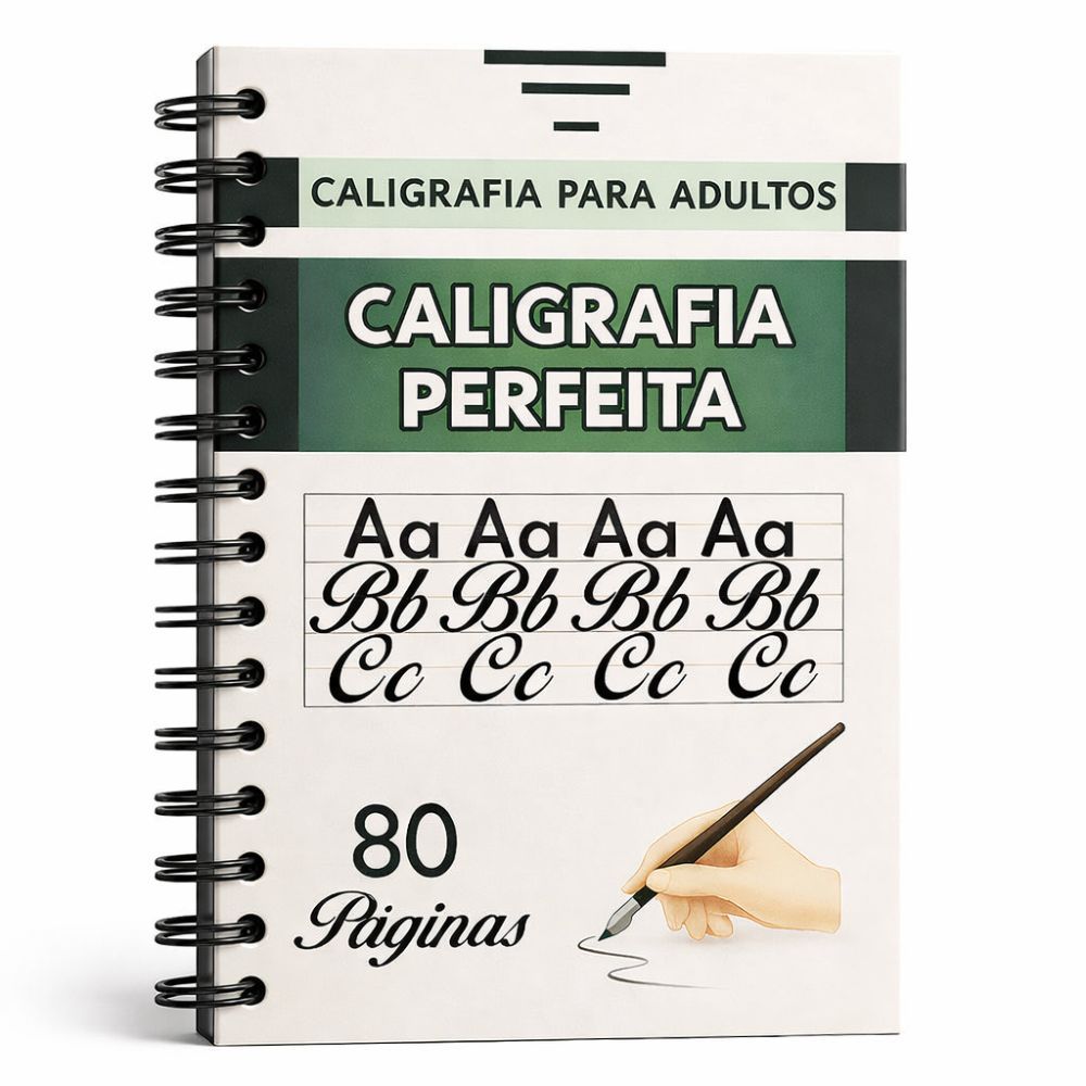 Caderno Caligrafia Adulto Jovem Melhorar a Letra, 