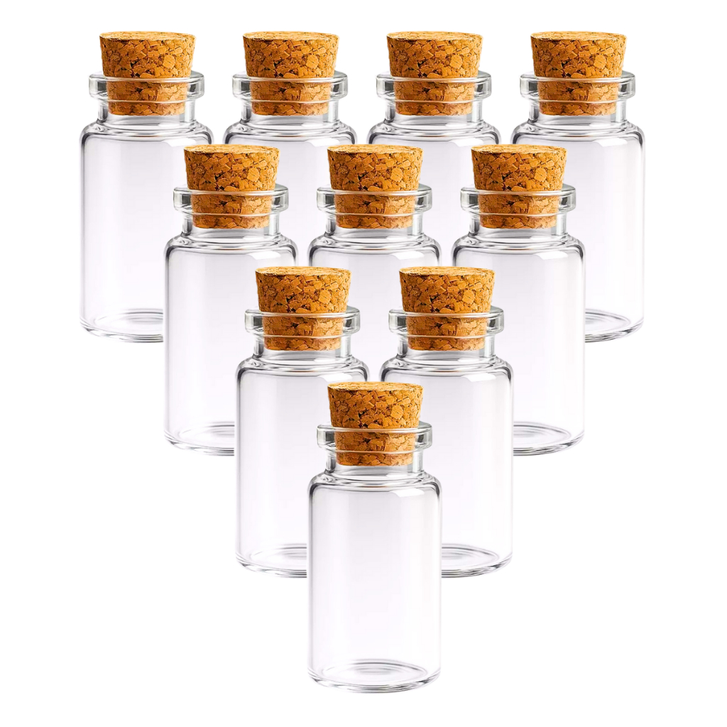 50 frascos 15ml boro silicato penicilina com rolha