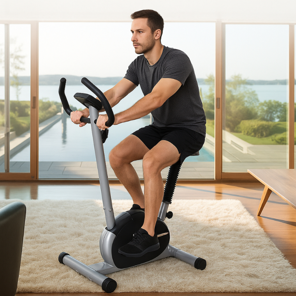 Bicicleta Ergométrica 120kg Vertical Dobrável Ex