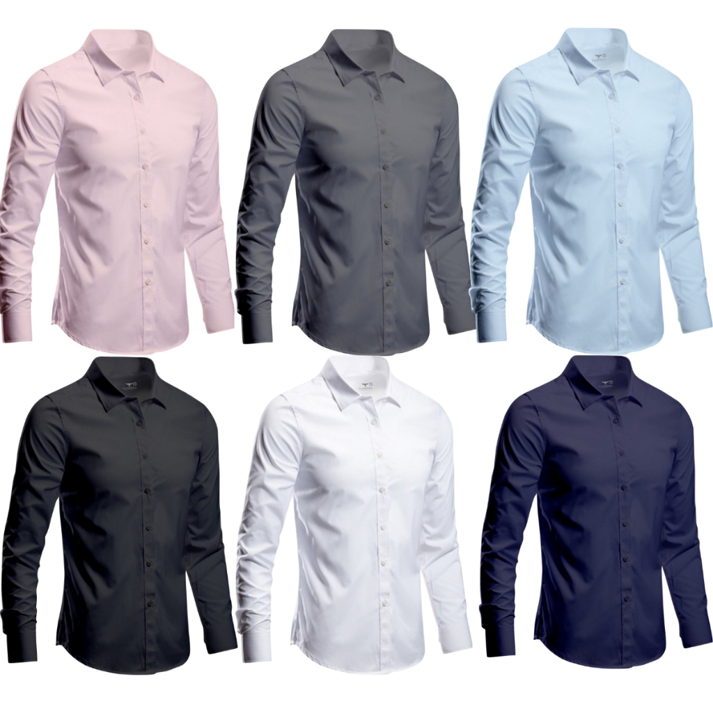 Camisa Social Masculina Slim Fit Pronta Entrega Bi