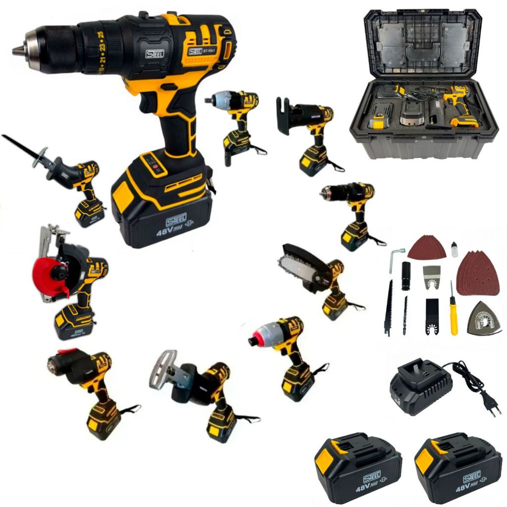 Kit De Ferramentas 10 Em 1 A Bateria 48V Multifun