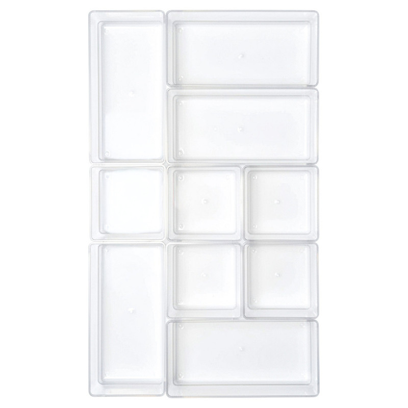 Kit 10 Organizador Acrílico Cristal Modular Gelad