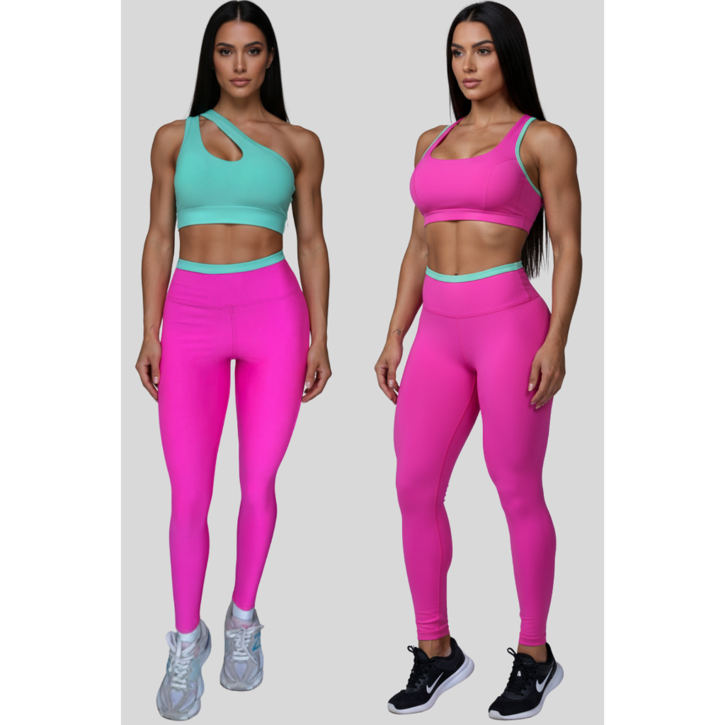 CONJUNTO FITNESS TRIO POWER ROUPA ACADEMIA 1CALÇA