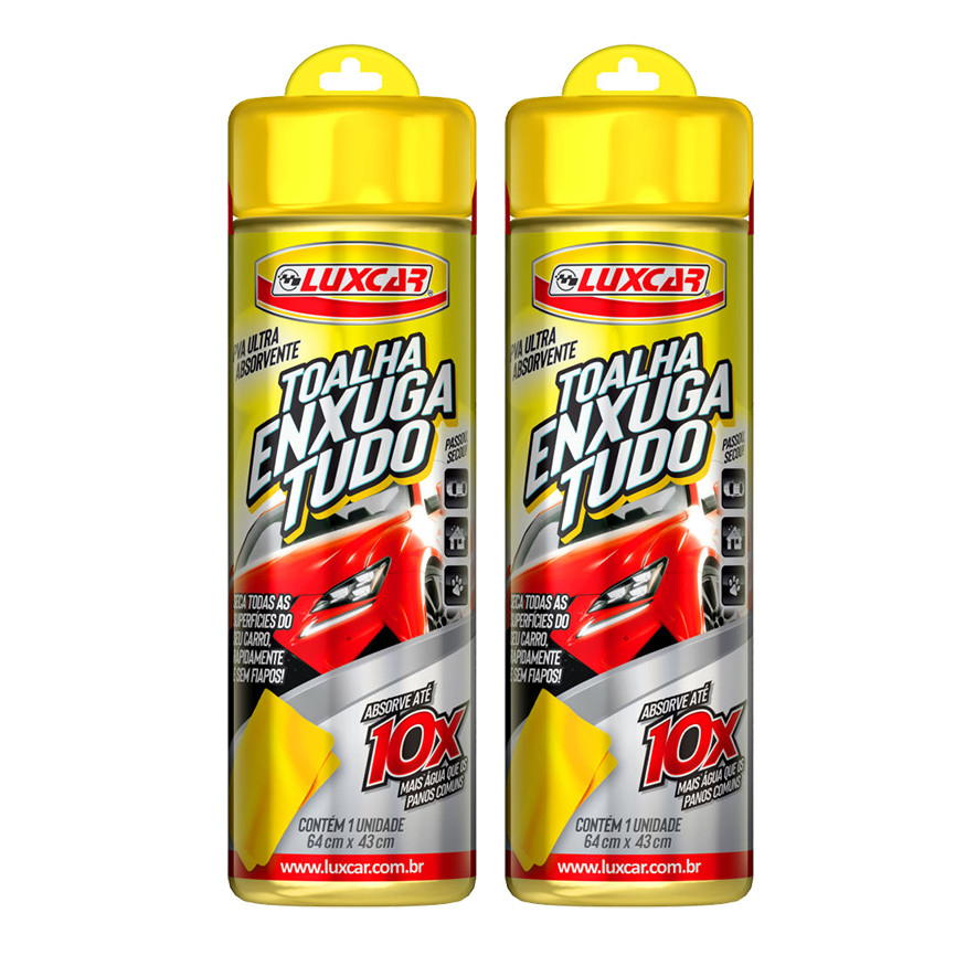 2x Toalha Enxuga Tudo Absorve 10x Água Limpa e Se