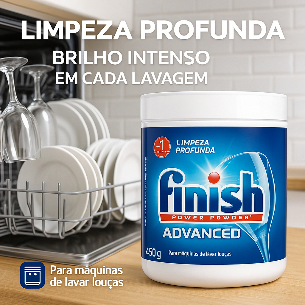Finish Advanced Detergente Em Pó Para Lava Louça