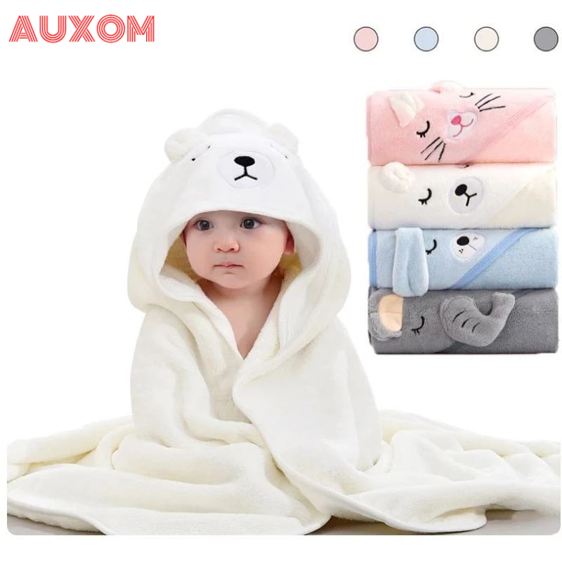 Toalha de Banho Infantil com Capuz Recém-Nascido 