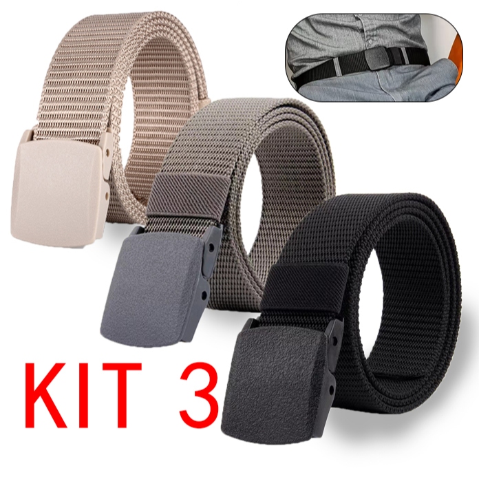 Cinto tatico militar Masculino Largo em Nylon Com 