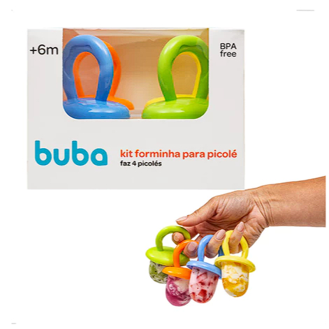 Kit Forma Para Sorvete infantil Buba Forma Para Pe