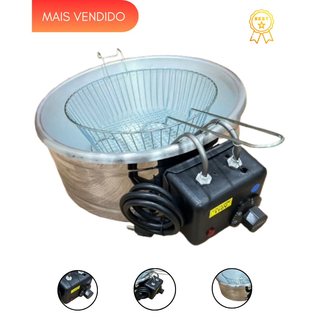 Fritadeira Elétrica Inox 5 Litros Industrial Prof