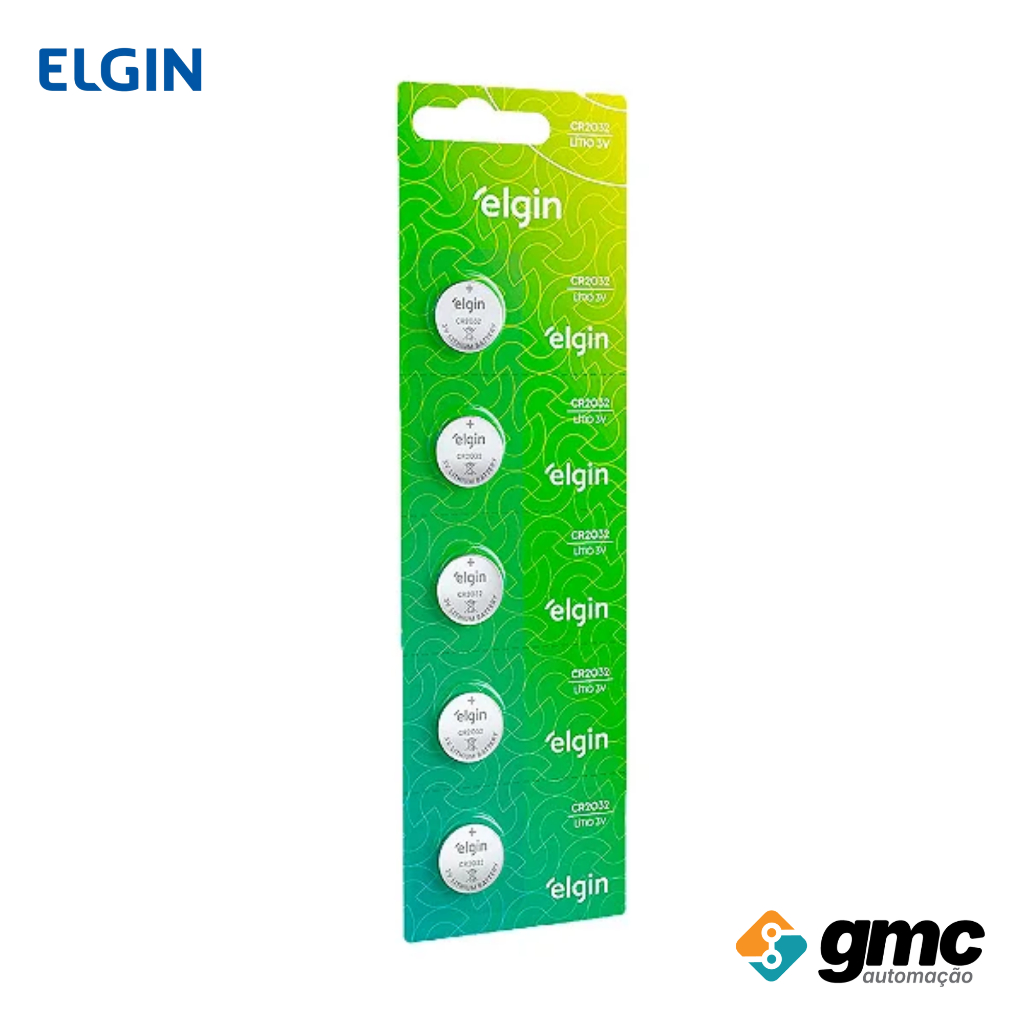 Baterias Pilhas 3v Elgin Cr2032 Blister C/ 5 Unida