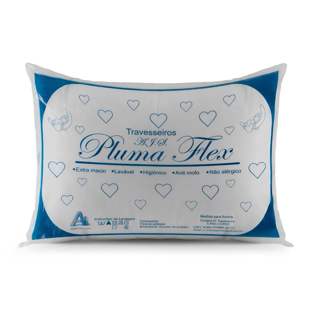 4 Travesseiro De Manta 100% Fibra Mista Promoção