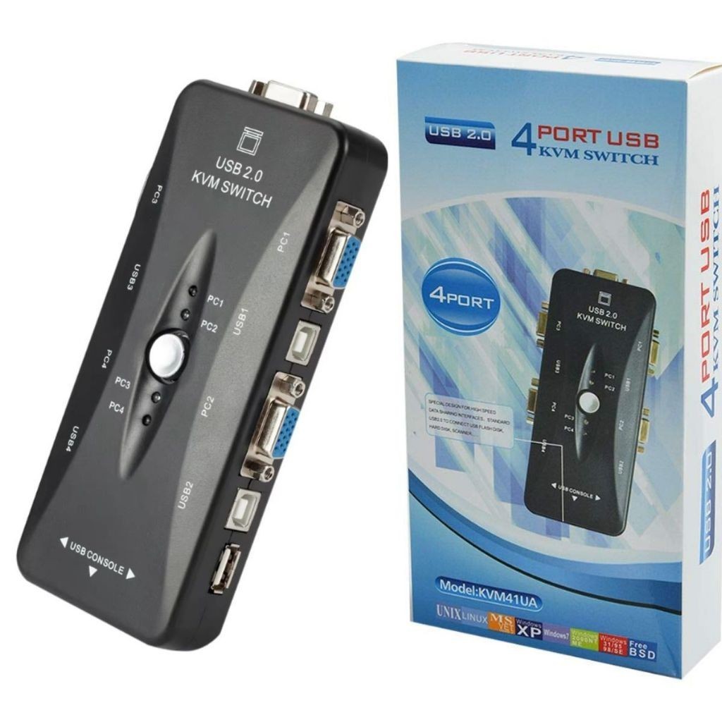 Chaveador Kvm Usb Swtich 4 Portas Vga – Perm