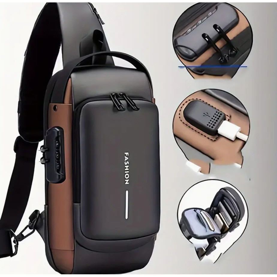 Mochila De Peito Masculina À Prova Dágua De Trav