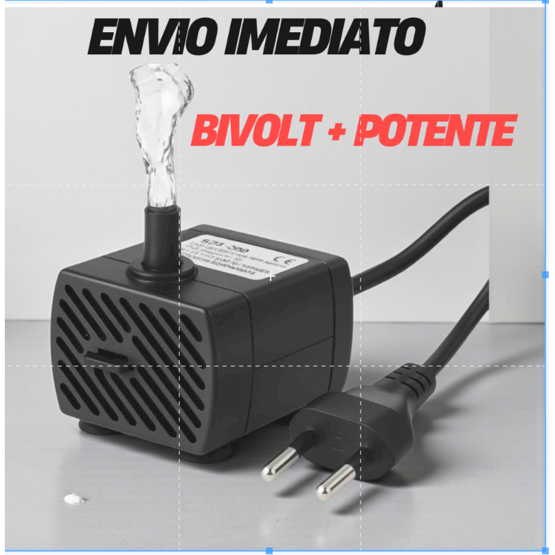 Bomba Submersa 210l/h Bivolt Bombinha  Para Aquár