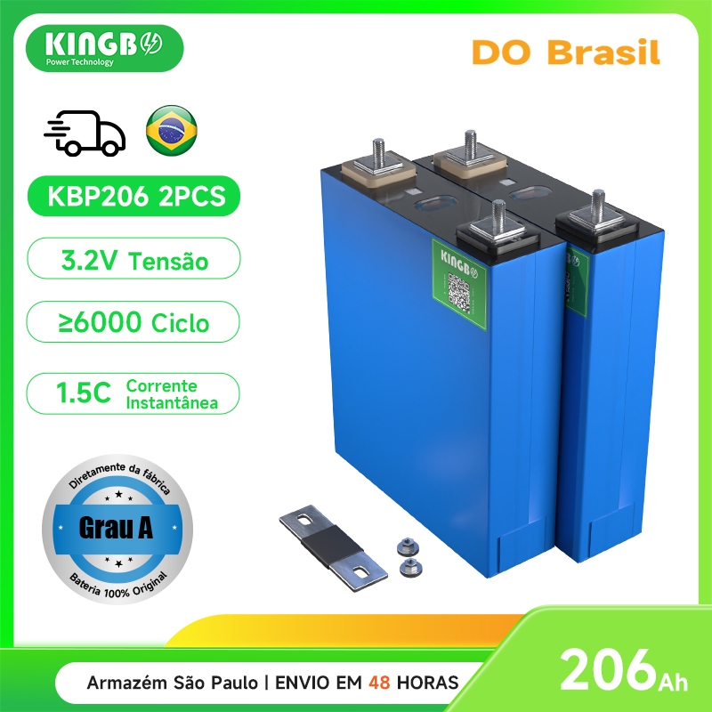 Kingbo Power 2PCS 206Ah lifepo4 Bateria 3.2V Grau 