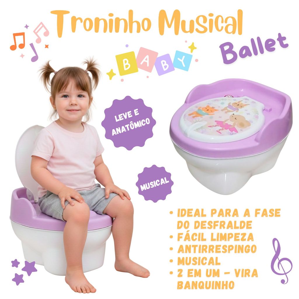 Troninho Assento Penico Infantil Desfralde Penico 