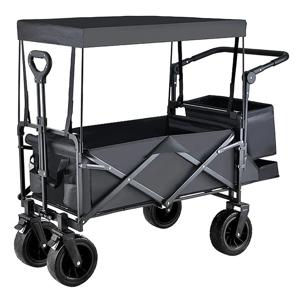 Carrinho Dobrável Transporte Camping Lazer Com Te