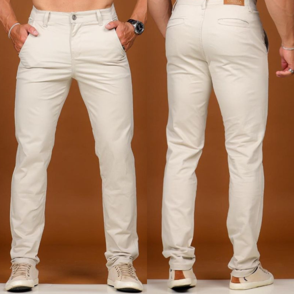 CALÇA MASCULINA SARJA Com Lycra CASUAL Estilo Mod