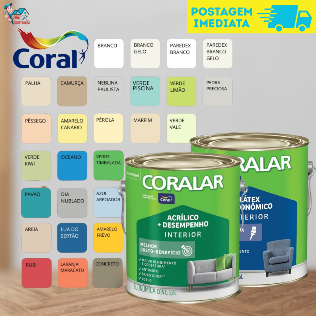 Tinta Coralar Anti Mofo Acrilica Econômica Parede