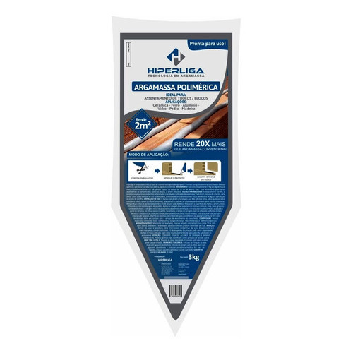 Argamassa Polimérica Hiper Liga 3kg Cola Blocos E