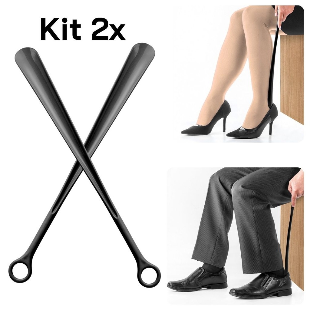 Kit 2 Calçadeiras Longas 46cm Calce Fácil Sapato