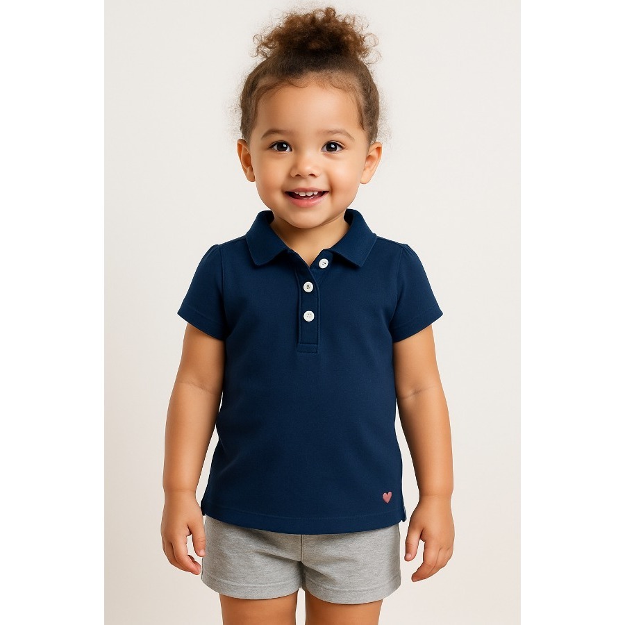 Camisa Polo Feminina Azul – 5T (5 anos) R