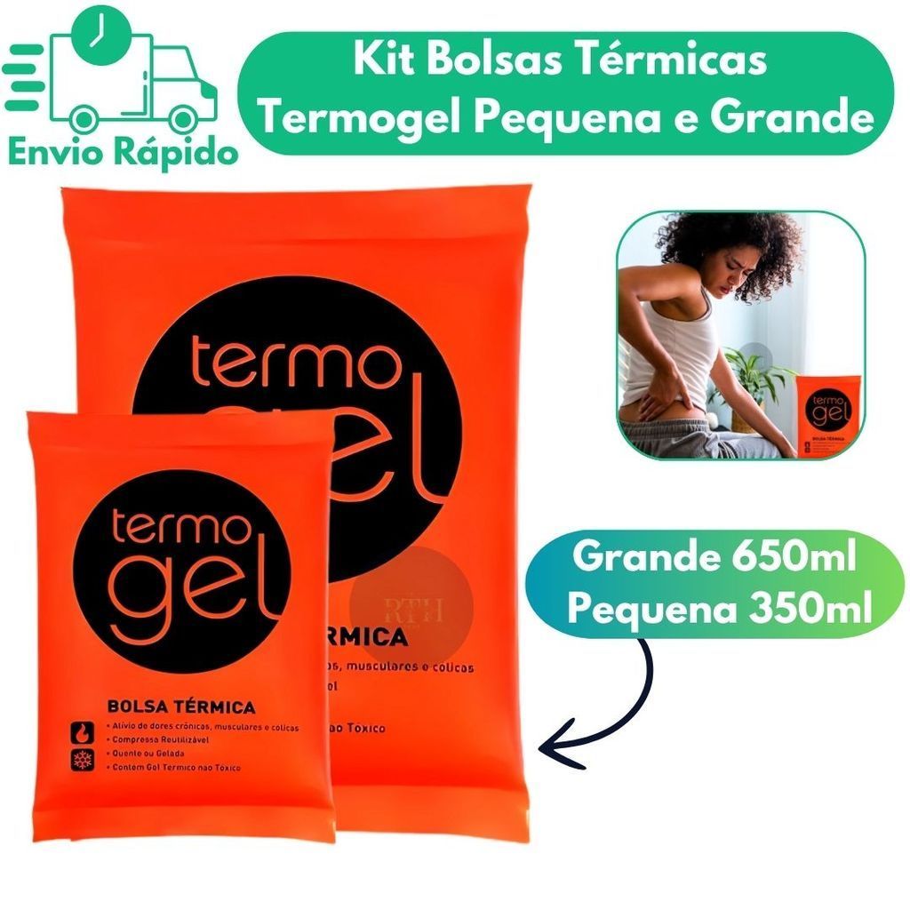 Kit 2 Bolsas Térmicas TermoGel Para Compressa Fri
