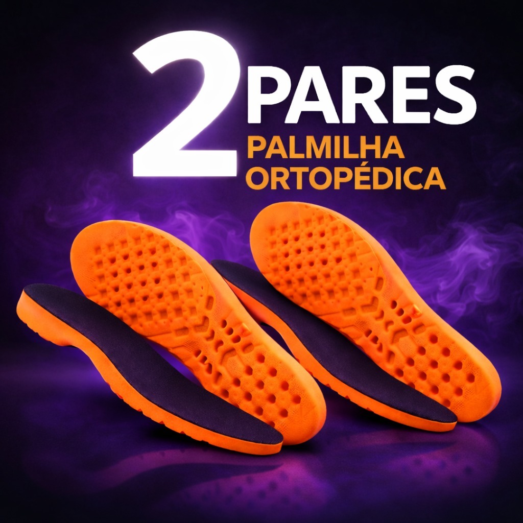 KIT 2 PARES PALMILHA ORTOPÉDICA EM GEL ANATÔMICA