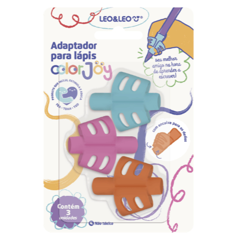 ADAPTADOR DE LÁPIS COM ENCAIXE DE DEDO COLORJOY &