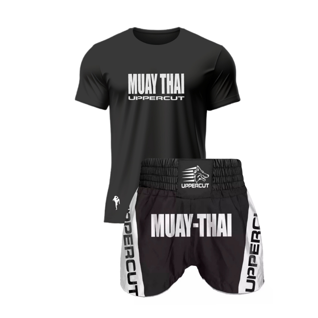 Kit Uppercut Short Muay Thai E Camiseta Treino E C