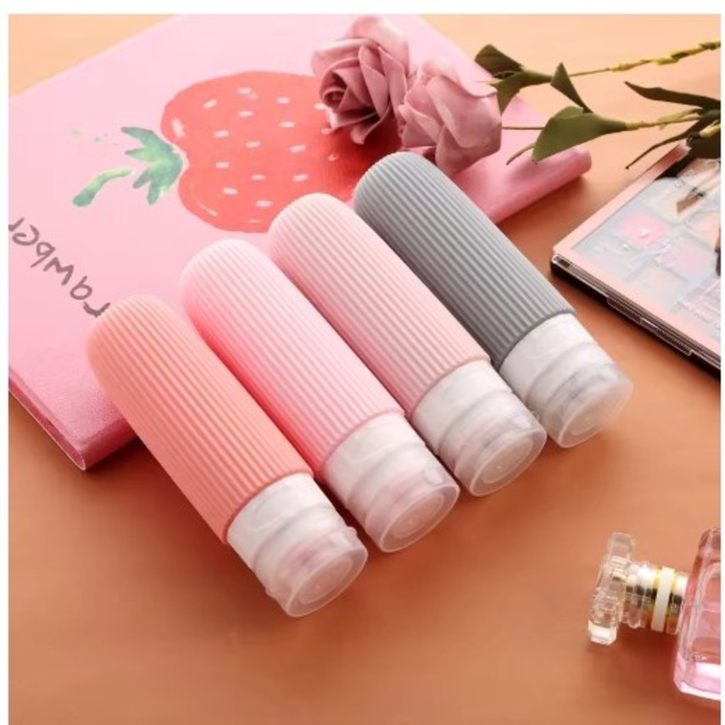 Kit 4 Garrafas De Silicone Dispensadoras Portáte