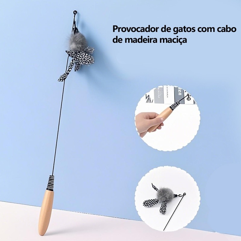 Brinquedo para Gato Varinha Teaser de Mola com