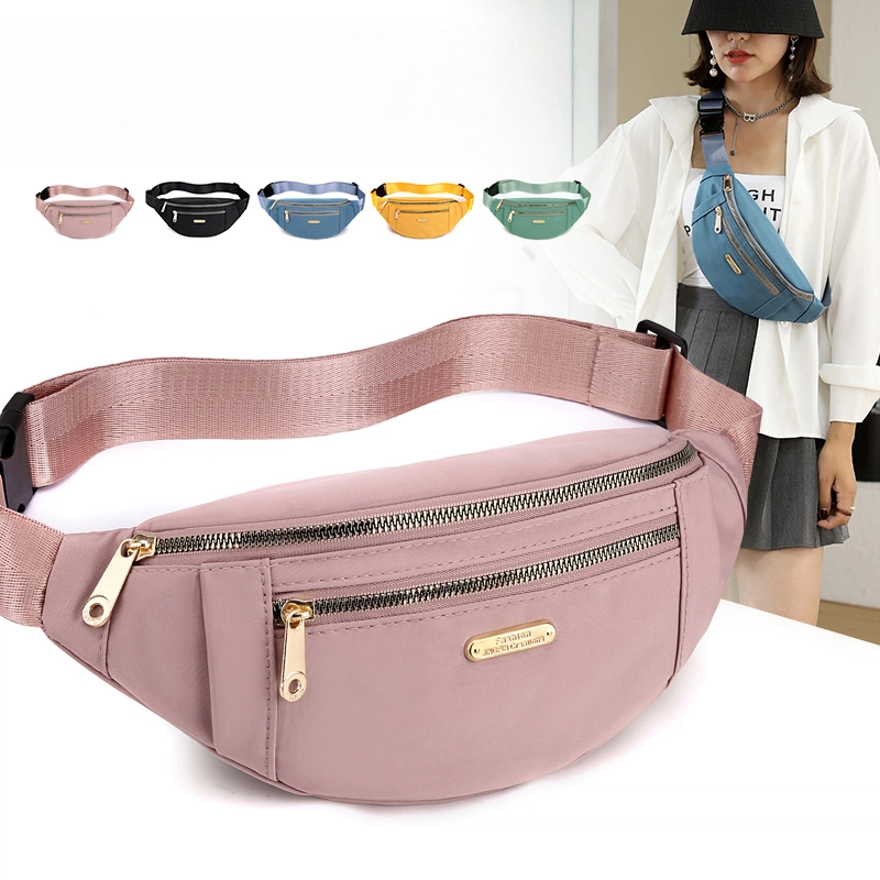 Bolsa Transversal Feminina Pochete em Lona Estilo 