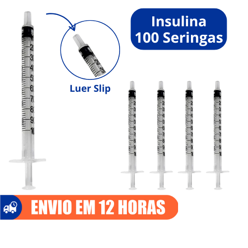 Seringa Descartável de Insulina 1ml 100un Marca S