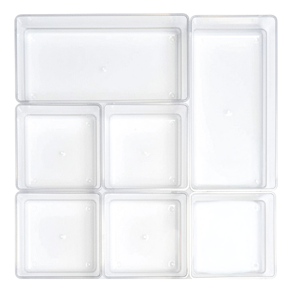 Kit 7 Organizador Acrílico Cristal Modular Gelade