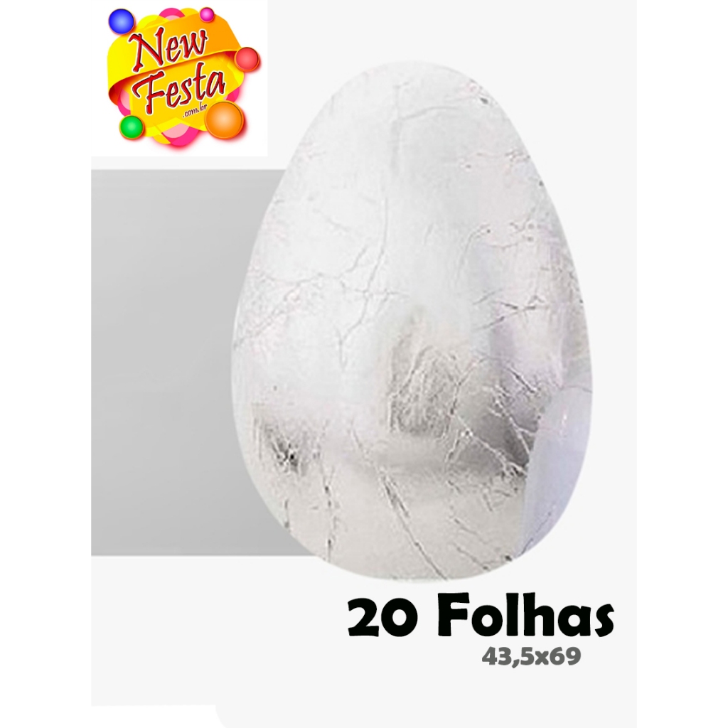 Folha Chumbo  Prata 20un 43,5×59