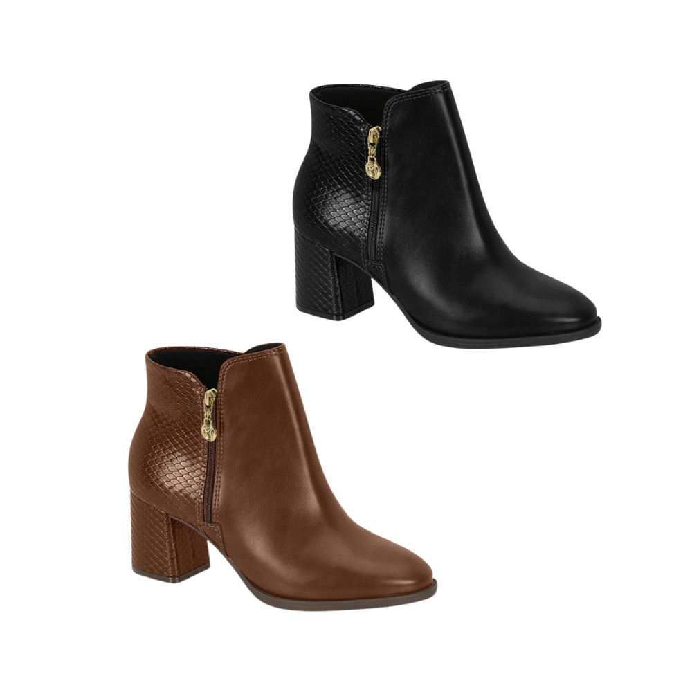 Bota Modare Feminina Cano Curto Textura Escamas