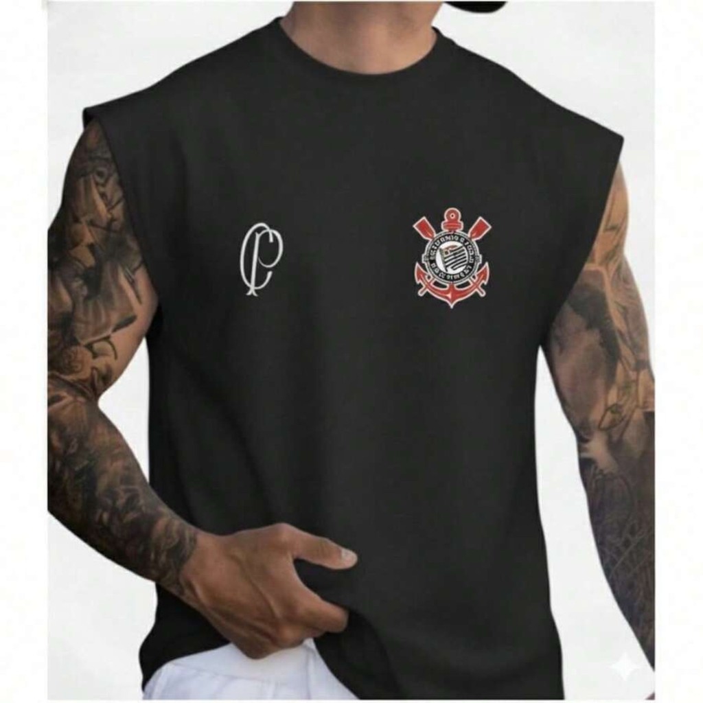 Regata Corinthians Unissex Estampa Time Casual Cam