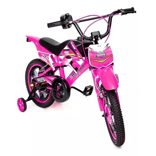 Bicicleta Infantil Moto Cross Aro 16 Rosa –