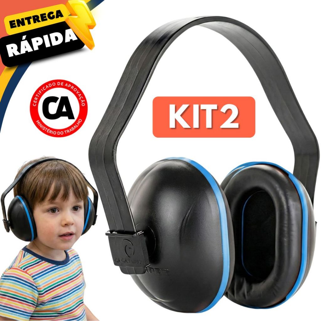 Kits 1 ou 2 Protetor Abafador Auditivo Concha Auti