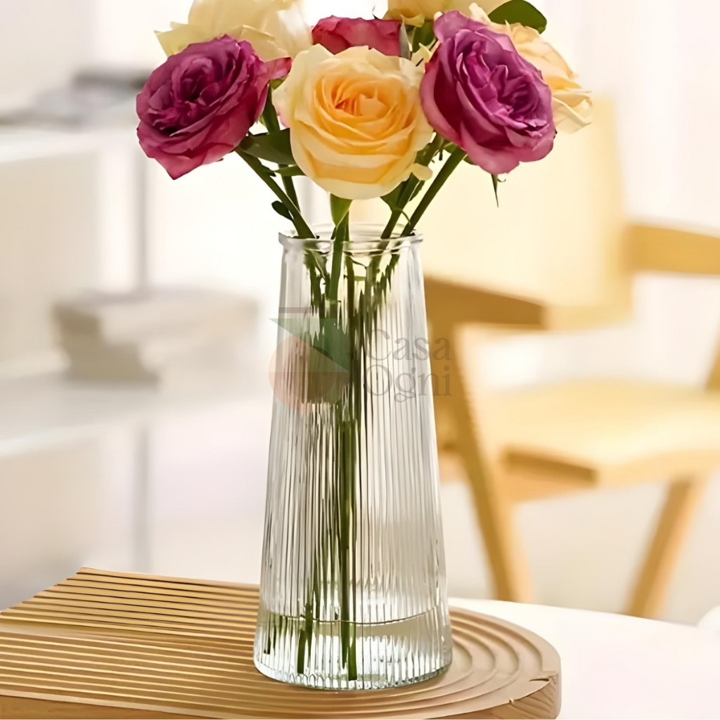 Vaso de Vidro Cilíndrico para Plantas e Flores Gr