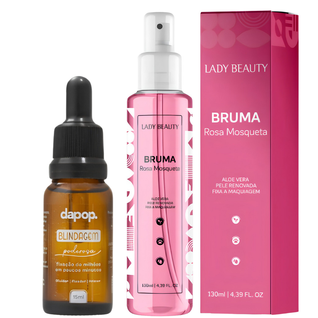 Kit Bruma Rosa Mosqueta 130ml Lady Beauty + Blinda